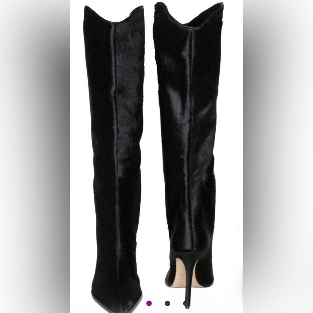 EUC. Schutz Maryana Welt Wild boots in black calf hair